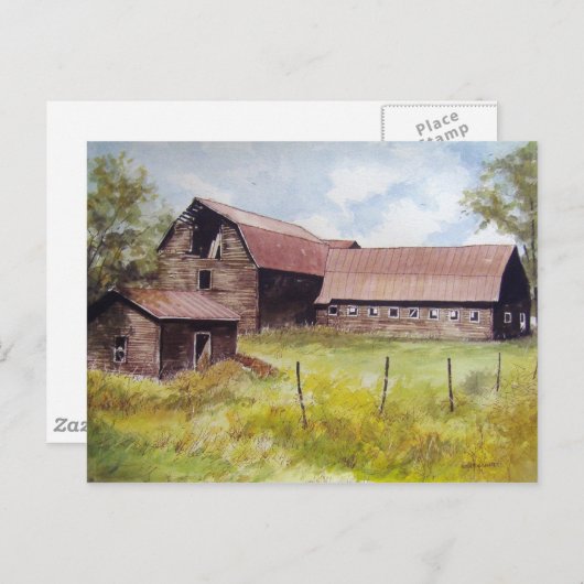 Oude Barn en boerderij - briefkaart (Voorkant / Achterkant)