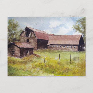 Oude Barn en boerderij - briefkaart