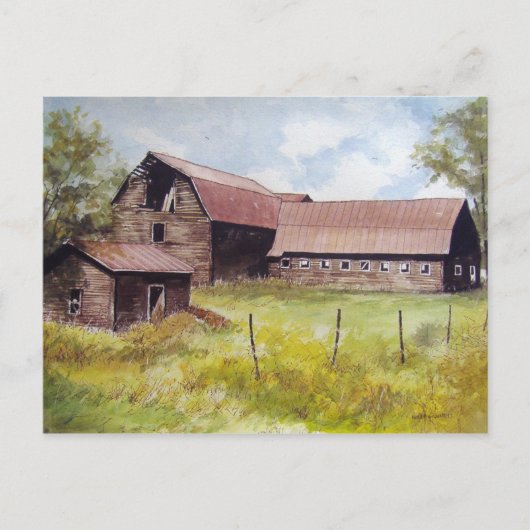 Oude Barn en boerderij - briefkaart (Voorkant)