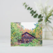 Oude Barn in de Herfst Briefkaart (Staand voorkant)