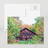 Oude Barn in de Herfst Briefkaart (Voorkant / Achterkant)
