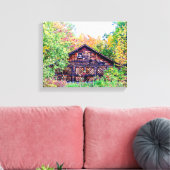 Oude Barn in de Herfst Canvas Afdruk (Insitu (Woonkamer))