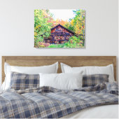 Oude Barn in de Herfst Canvas Afdruk (Insitu (Slaapkamer))