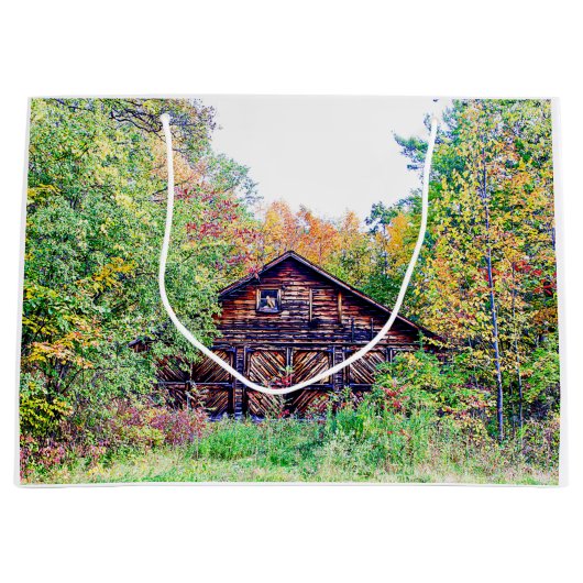 Oude Barn in de Herfst Groot Cadeauzakje (Voorkant)