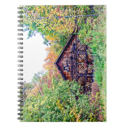 Oude Barn in de Herfst Notitieboek (Voorkant)