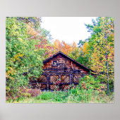 Oude Barn in de Herfst Poster (Voorkant)