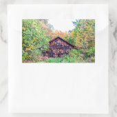 Oude Barn in de Herfst Rechthoekige Sticker (Tas)