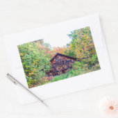 Oude Barn in de Herfst Rechthoekige Sticker (Envelop)