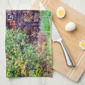 Oude Barn in de Herfst Theedoek (Quarter Fold)