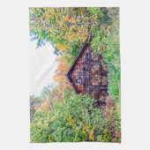 Oude Barn in de Herfst Theedoek (Verticaal)