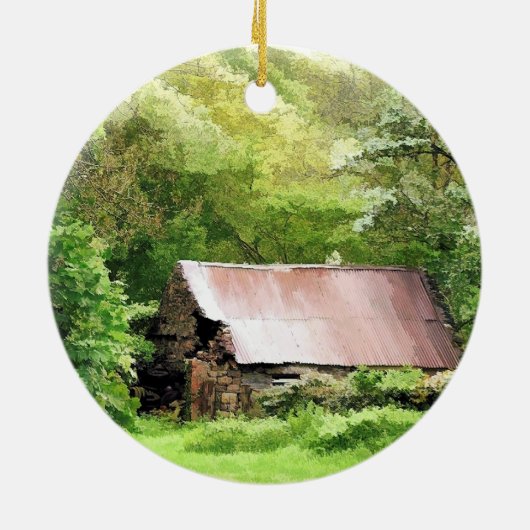 OUDE BARN KERAMISCH ORNAMENT (Achterkant)