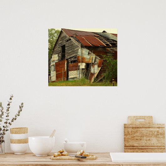 Oude Barn met tin Poster (Keuken)