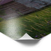 Oude barn onder een volledige bewegingsfoto foto afdruk (Hoek)