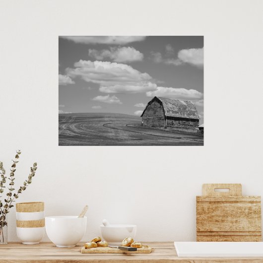 Oude Barn op de Palouse Poster (Keuken)