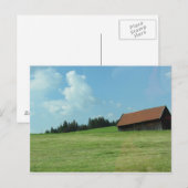 Oude Barn op een heuvel Briefkaart (Voorkant / Achterkant)