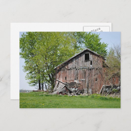Oude Barn op het platteland van Ohio Briefkaart (Voorkant / Achterkant)