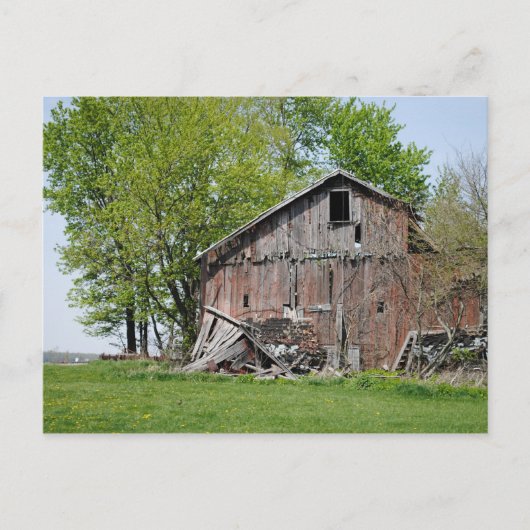 Oude Barn op het platteland van Ohio Briefkaart (Voorkant)