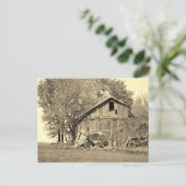 Oude Barn op het platteland van Ohio Briefkaart (Staand voorkant)