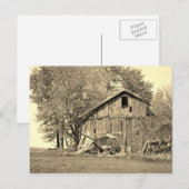 Oude Barn op het platteland van Ohio Briefkaart (Voorkant / Achterkant)