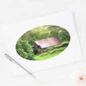 OUDE BARN OVALE STICKER (Envelop)