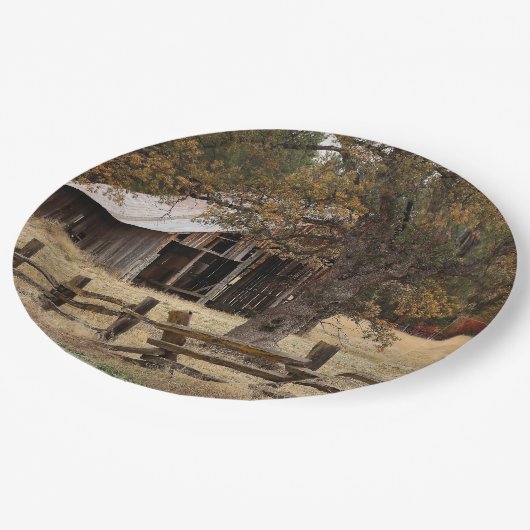 OUDE BARN PAPIEREN BORDJE (Gekanteld)