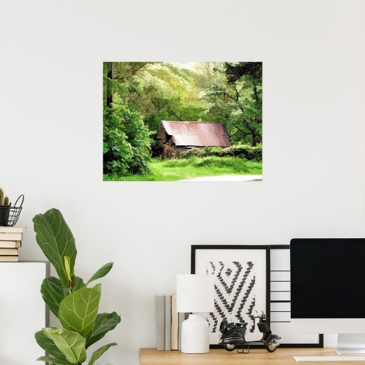 OUDE BARN POSTER (Thuiskantoor)