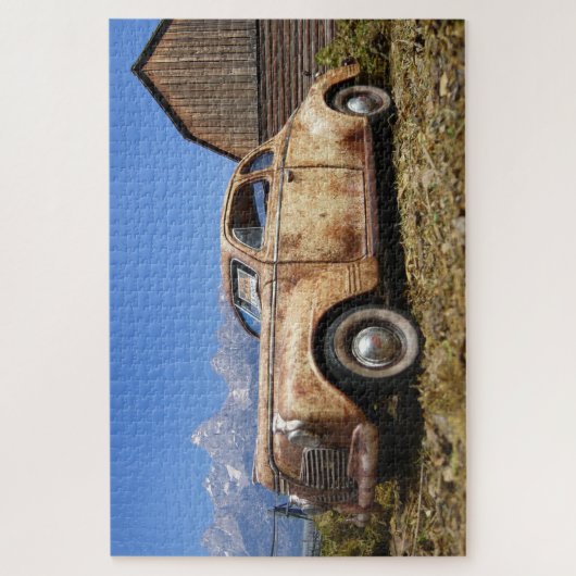 Oude  barn vindt auto automobile Jigzaag Puzzle Legpuzzel (Verticaal)