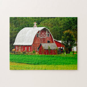 Oude Barn Wisconsin. Jigzaag Puzzle Legpuzzel
