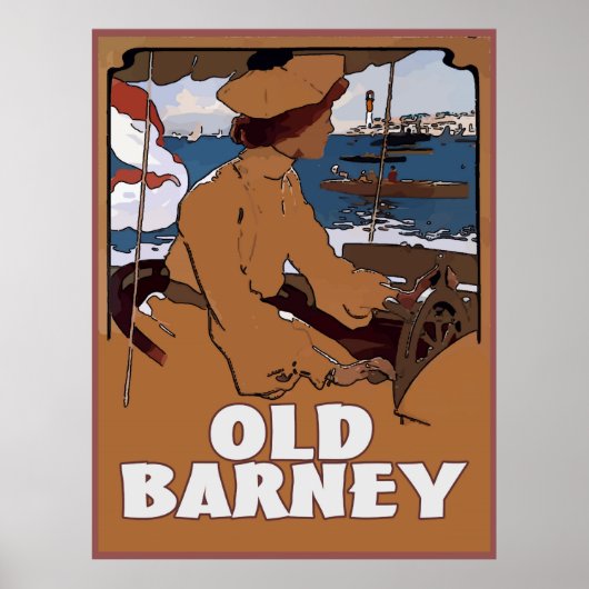 OUDE BARNEY,  stijl vuurtoren Barnegat Poster (Voorkant)