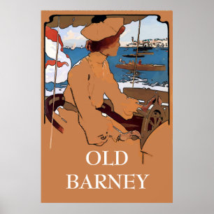 OUDE BARNEY,  stijl vuurtoren Barnegat Poster