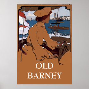 OUDE BARNEY,  stijl vuurtoren Barnegat Poster