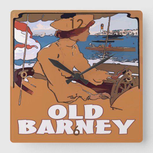 OUDE BARNEY,  stijl vuurtoren Barnegat Vierkante Klok (Voorkant)