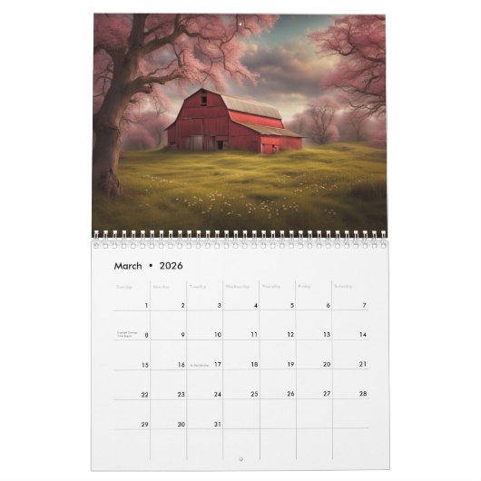 Oude Barns Kalender (Mar 2026)