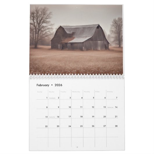 Oude Barns Kalender (Feb 2026)
