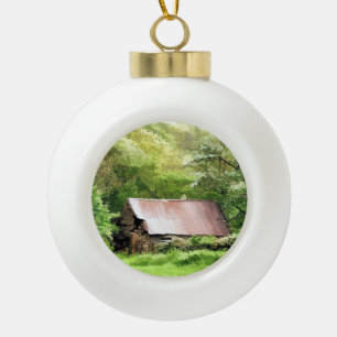 OUDE BARNS KERAMISCHE BAL ORNAMENT
