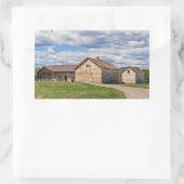 Oude Barns Rechthoekige Sticker (Tas)