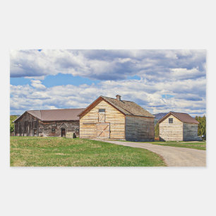 Oude Barns Rechthoekige Sticker