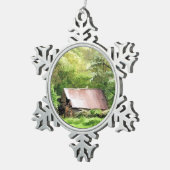 OUDE BARNS TIN SNEEUWVLOK ORNAMENT (Rechts)