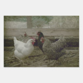 Oude Barnyard Country Chicken Wrapping Pape Inpakpapier Vel (Voorkant 3)