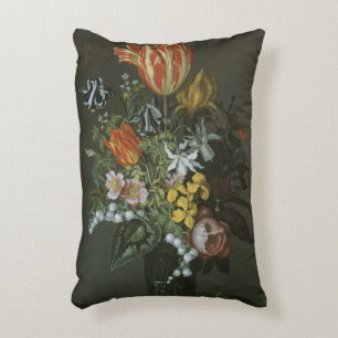 Oude Barok, bloemstilleven bloemen in vaas Accent Kussen