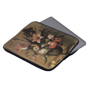 Oude Barok, bloemstilleven bloemen in vaas Laptop Sleeve