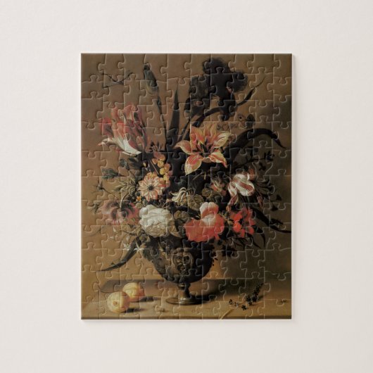 Oude Barok, Bloemstuk Bloemen in Vaas Legpuzzel (Verticaal)