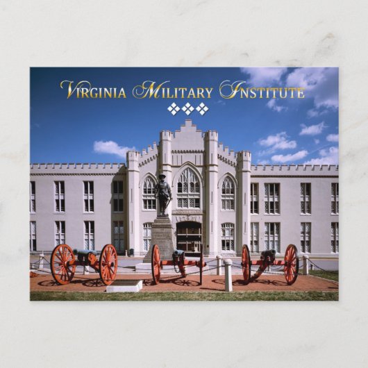 Oude Barracks (Stonewall Jackson Arch), VMI Briefkaart (Voorkant)