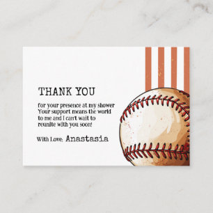 Oude Baseball Baby Shower Dank Je Informatiekaartje