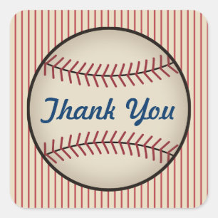 Oude Baseball Bedankt Stickers