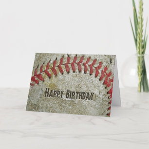 Oude Baseball Birthday-kaart Kaart
