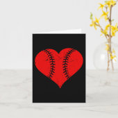 Oude Baseball Hart Valentijnsdag Jongens Meisjes Kaart (Gele Bloem)