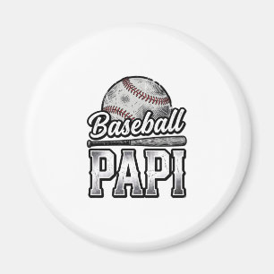 Oude Baseball Papi Versleten Vader T-shirt Ontwerp Magneet
