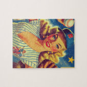 Oude Baseball Pin-up Legpuzzel (Horizontaal)