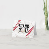 Oude Baseball Steek Sport Thema Dank Je Bedankkaart (Voorkant)